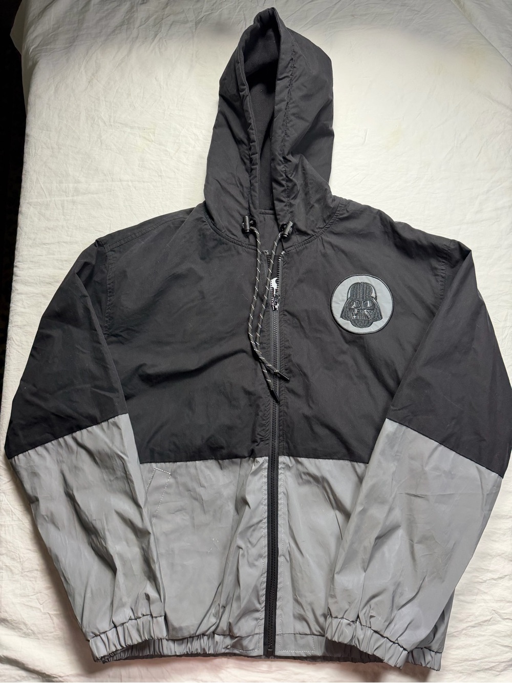 Star Wars Men's Black & Gray Hooded Windbreaker Jacket